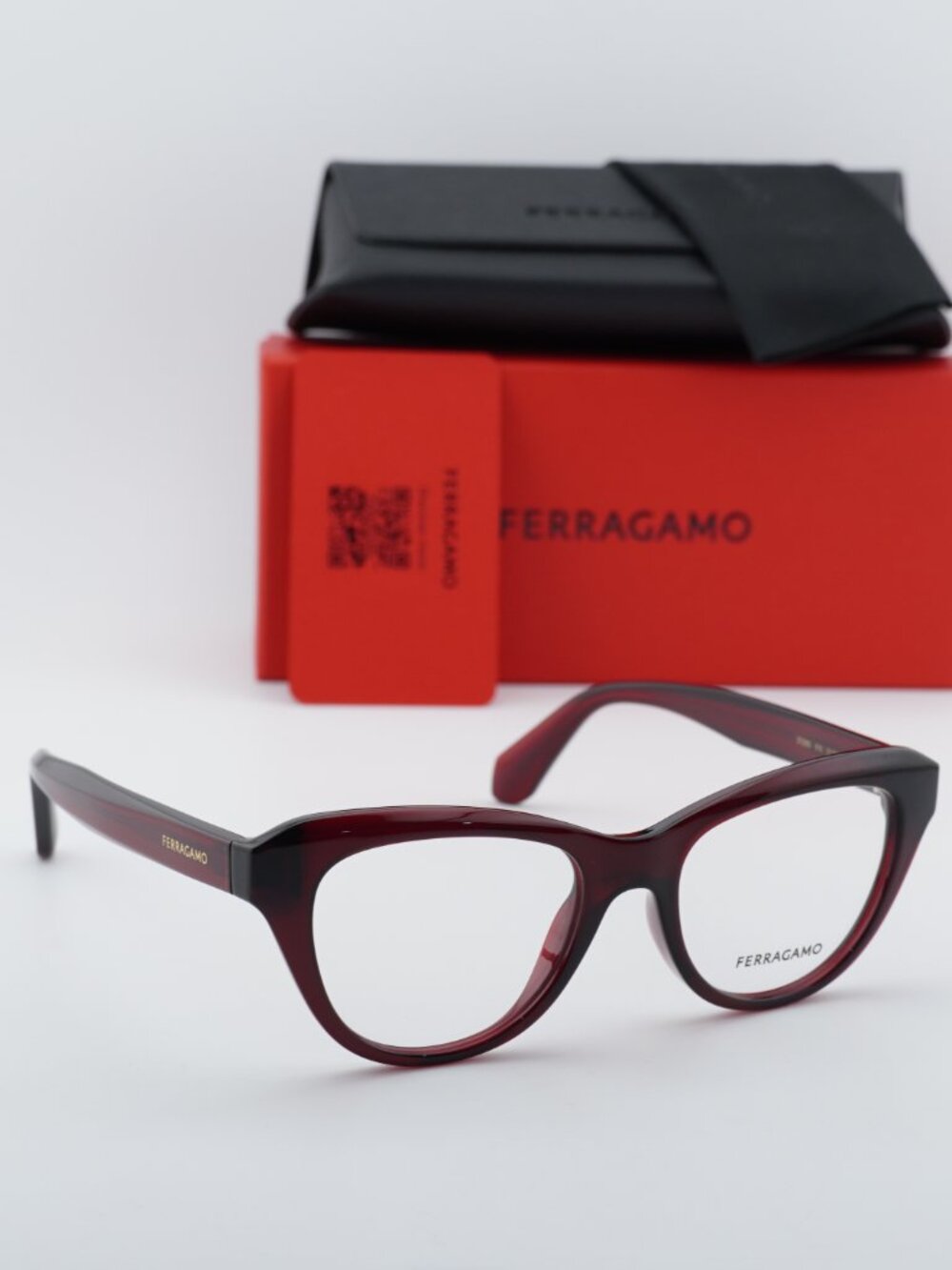 Salvatore Ferragamo SF2989 616 Women Cat Eye Eyeglasses 51mm – Red
